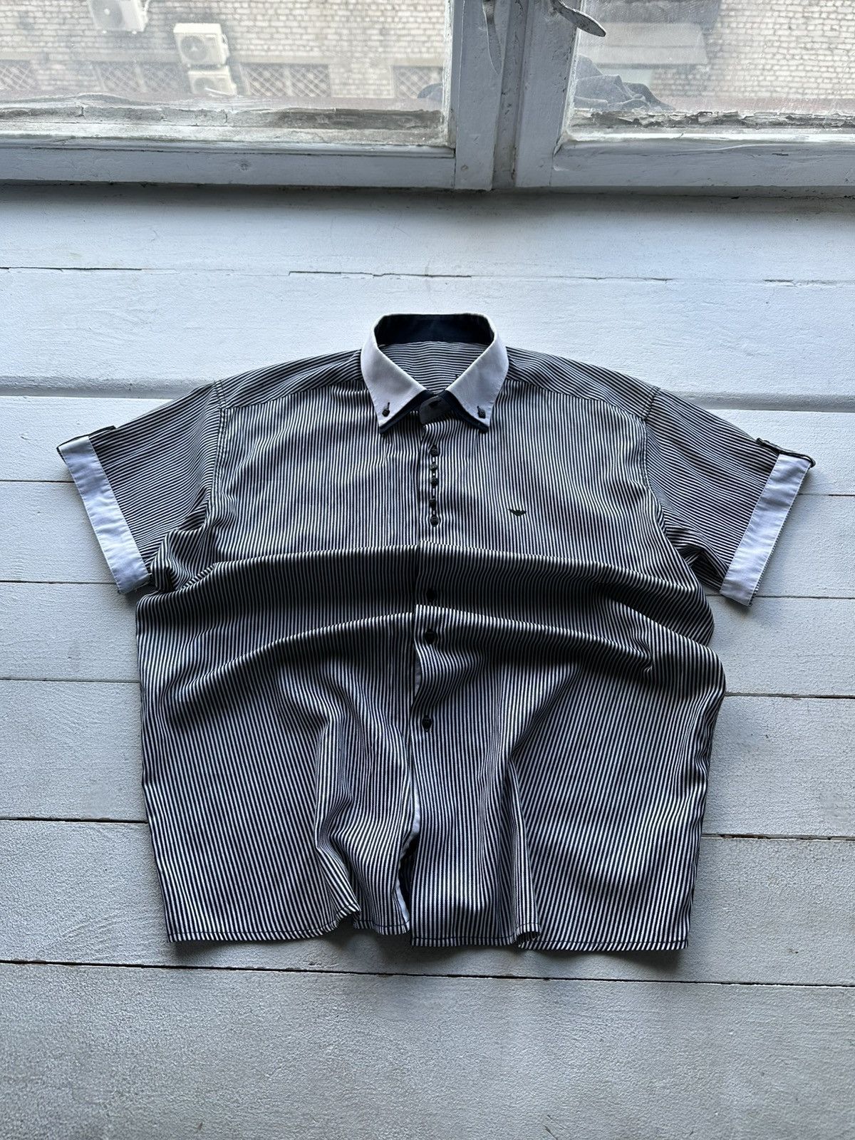 Armani × Vintage RARE🚨 ARMANI JEANS VINTAGE SHIRT LUXURY BUTTON UP 90s Size US L / EU 52-54 / 3 - 1 Thumbnail