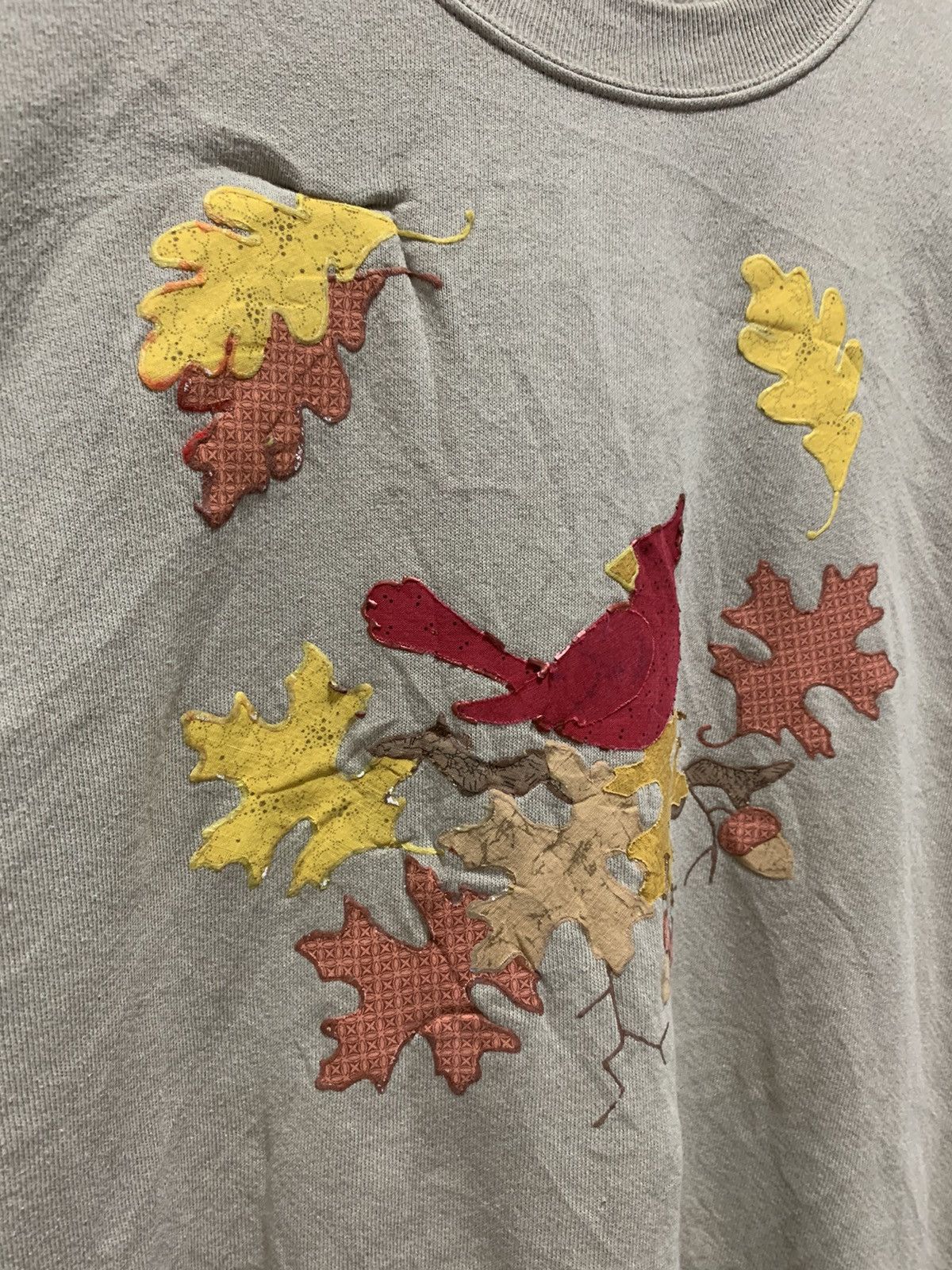 Jerzees Vintage Jerzees Art Cardinal Bird Autumn Leave Sweatshirt Size US XL / EU 56 / 4 - 3 Thumbnail