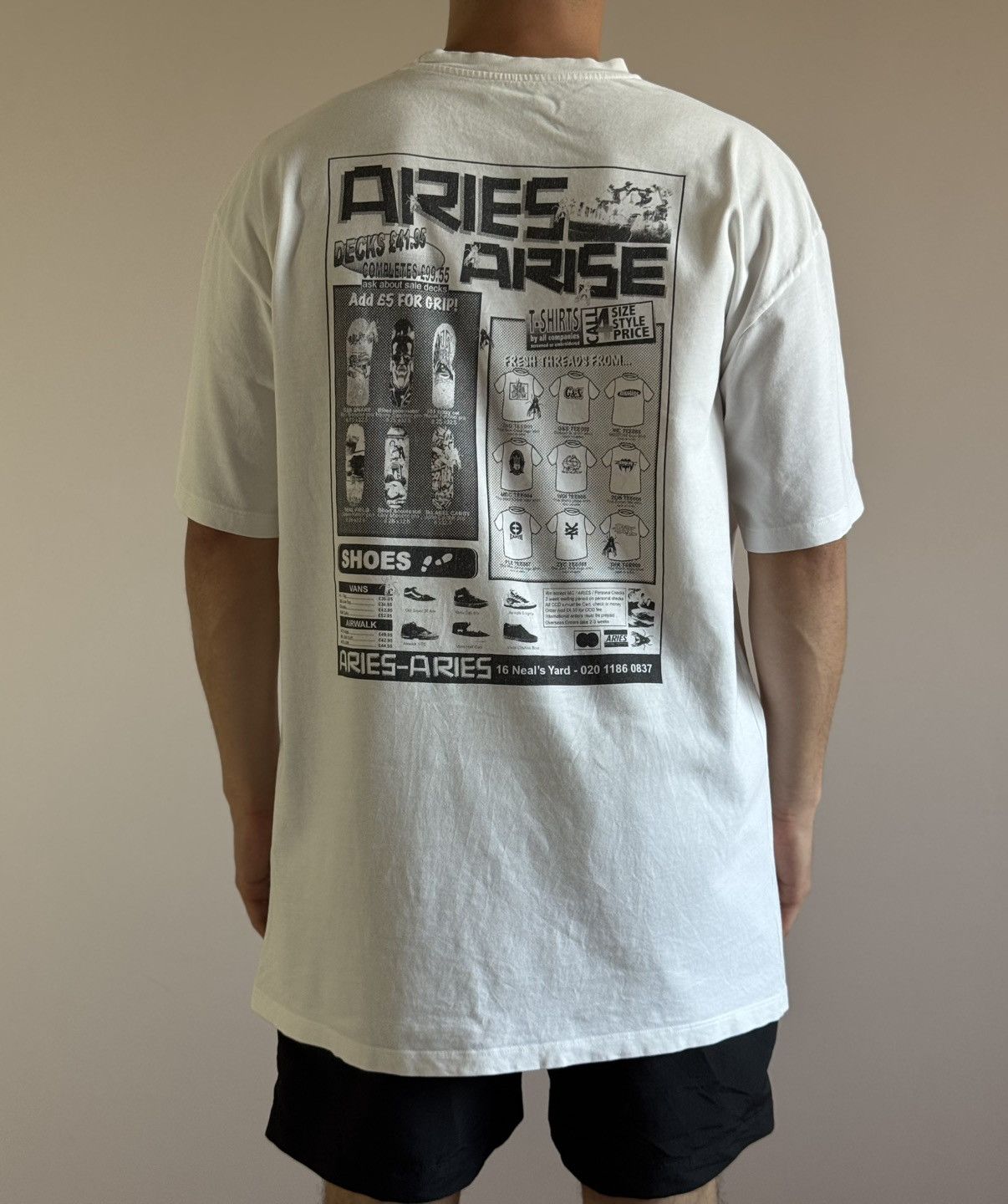 Aries Aries Arise Back Logo Tshirt Size US XL / EU 56 / 4 - 6 Thumbnail