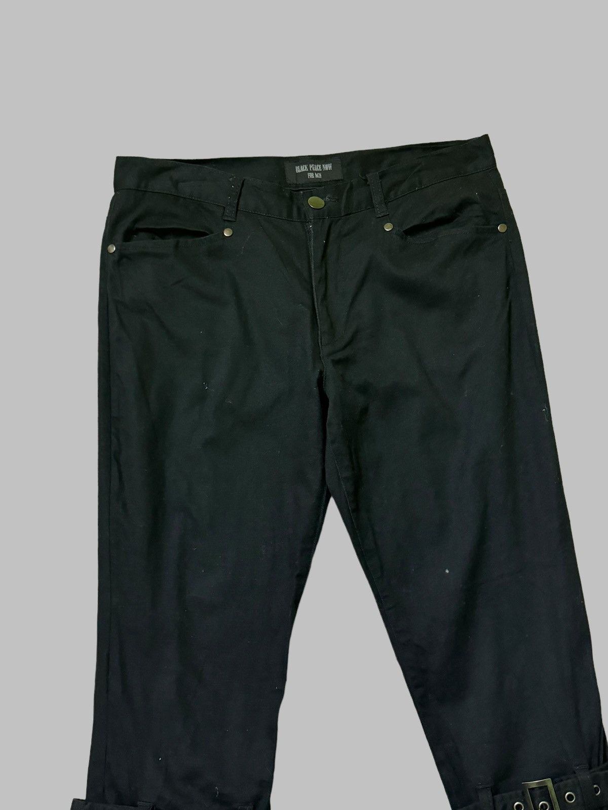 Japanese Brand × Vintage Black Peace Now Bondage Punk Rock Style Pant Size US 28 / EU 44 - 4 Thumbnail