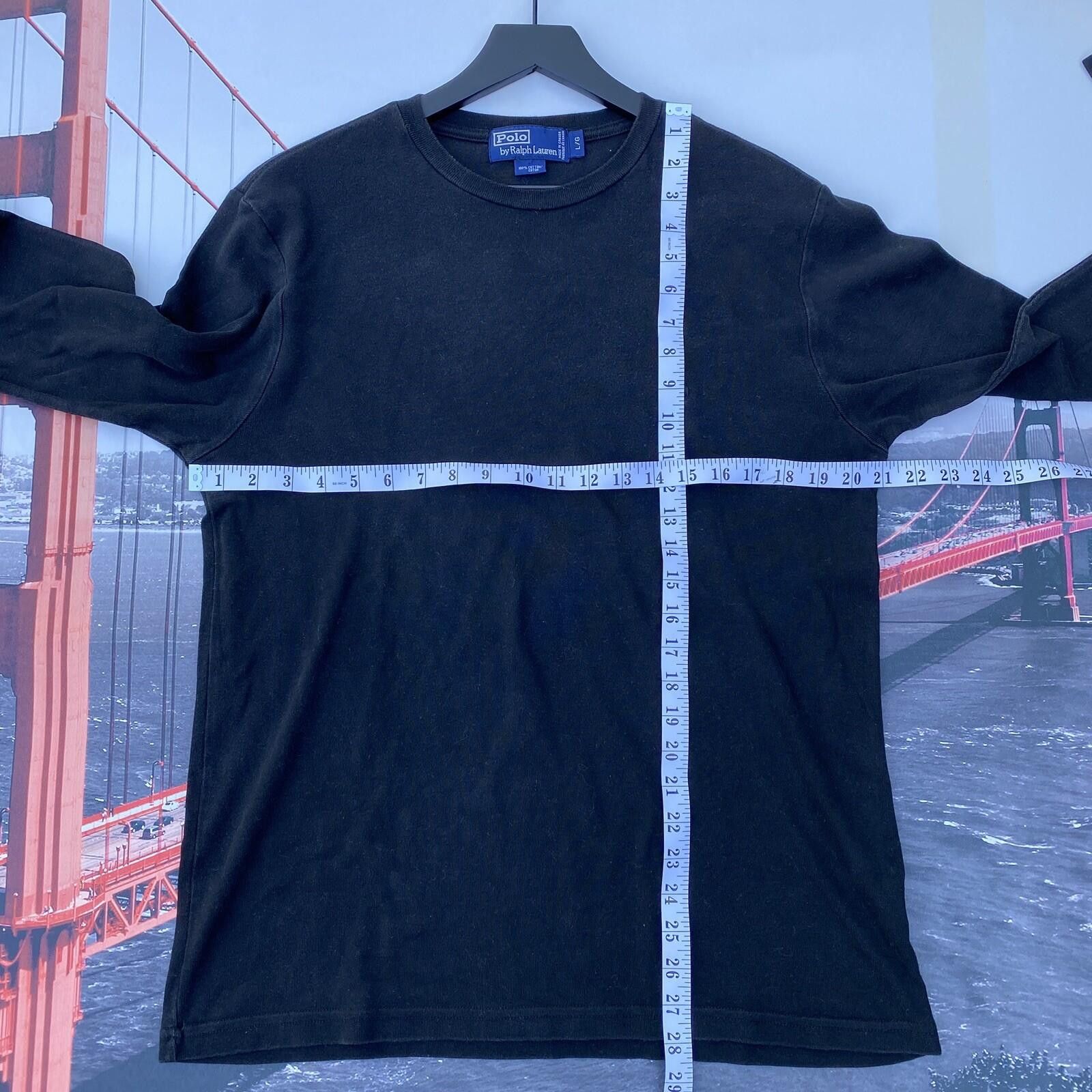 Polo Ralph Lauren VTG Polo Ralph Lauren Sweatshirt Mens L Black Black Pony Size US L / EU 52-54 / 3 - 5 Thumbnail