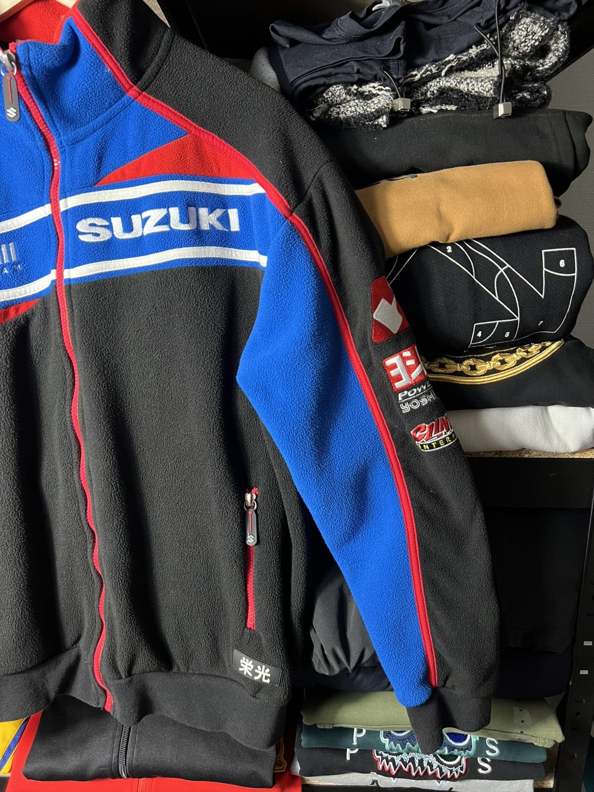 NASCAR Vintage Suzuki Racing Team Fleece Jacket Clinton Enterprises Size US S / EU 44-46 / 1 - 3 Thumbnail