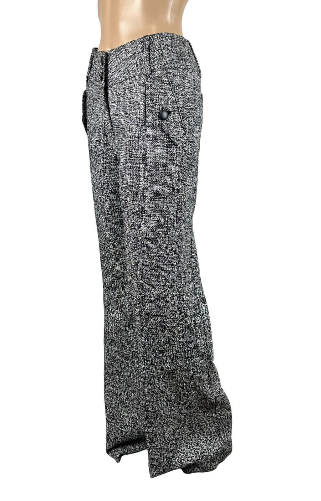 Other Tarun Tahiliani Cotton Gray Pants Bootcut Knit size M Size 28" / US 6 / IT 42 - 1 Thumbnail