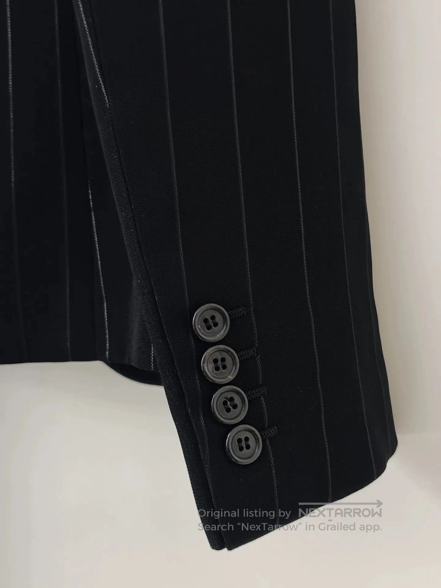 Saint Laurent Paris Saint Laurent Black Pinstriped Blazer. Size US S / EU 44-46 / 1 - 3 Thumbnail