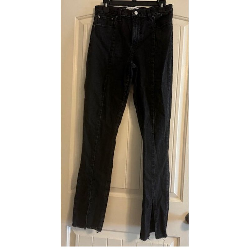 Abercrombie & Fitch Abercrombie & Fitch Skinny High Rise Vent Hem Black 28 or 6L Size 28" / US 6 / IT 42 - 3 Thumbnail
