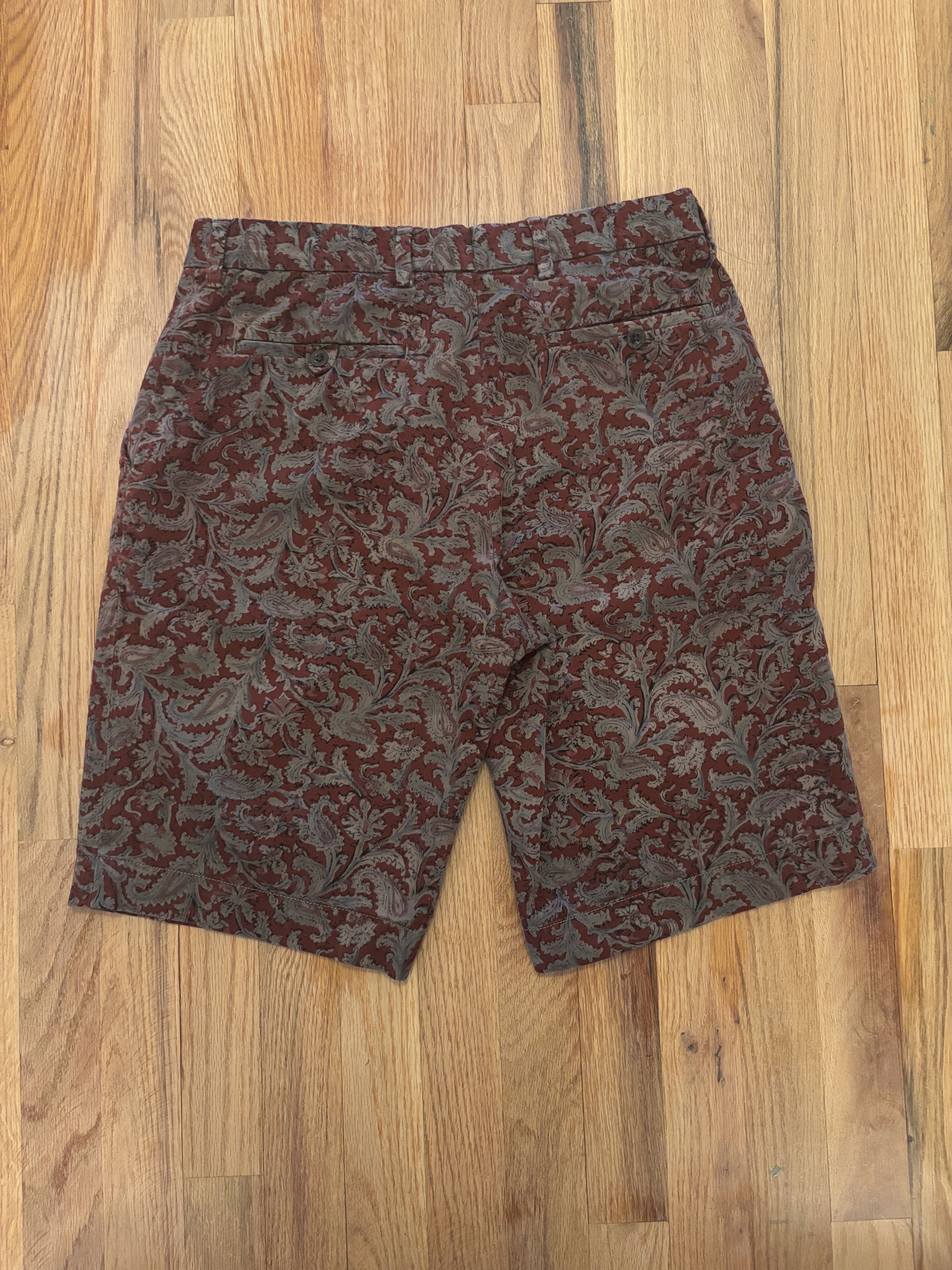 Polo Ralph Lauren Vintage Maroon Paisley Shorts Size US 30 / EU 46 - 2 Thumbnail