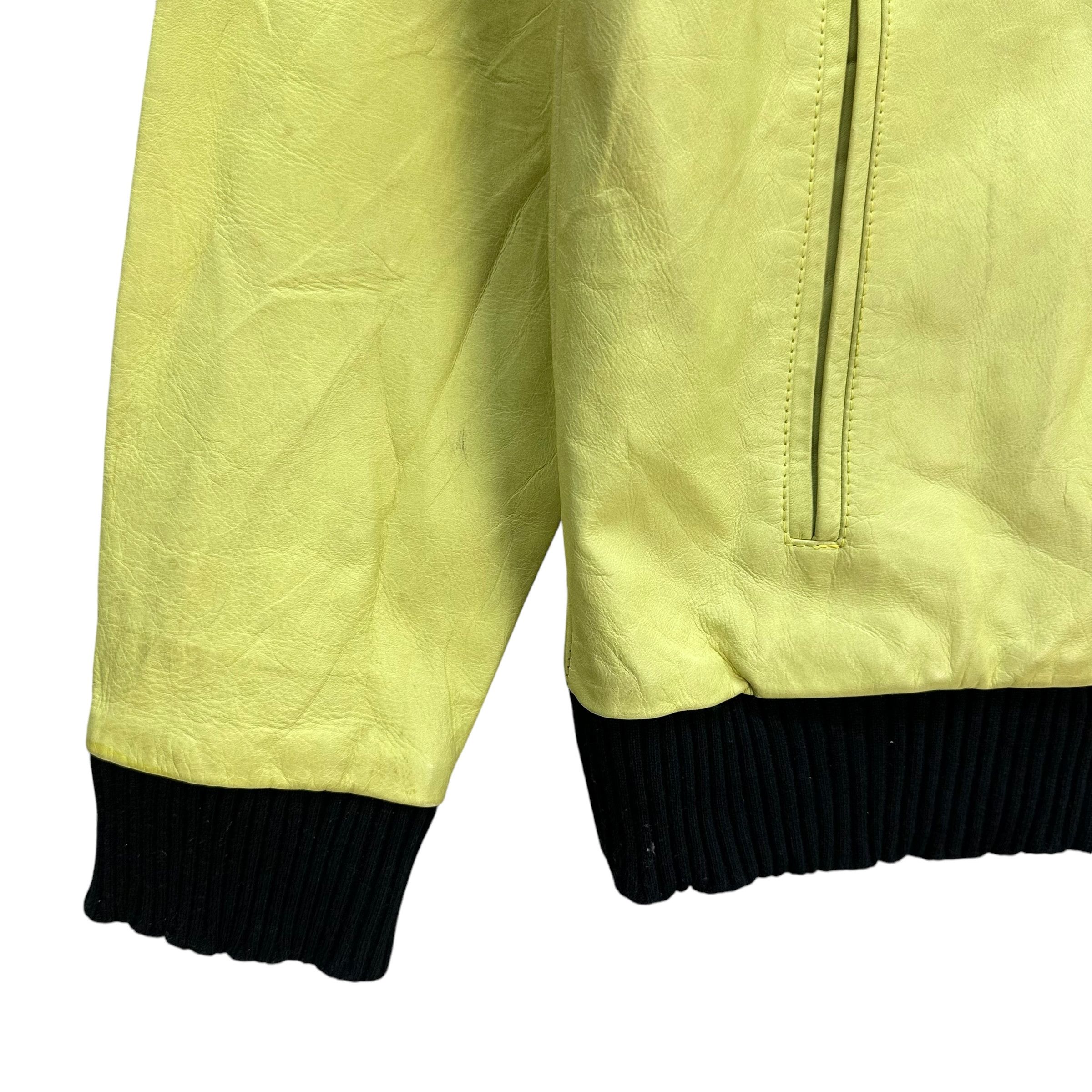 NEXUSVII NEXUS 7 NEXUS Vii AW05 Lime Green Leather Jacket #1202 Size US M / EU 48-50 / 2 - 4 Thumbnail