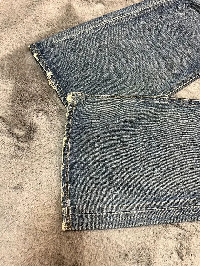 Celine CELINE Water Ripple Washed Blue Flared Jeans Size US 31 - 7 Thumbnail