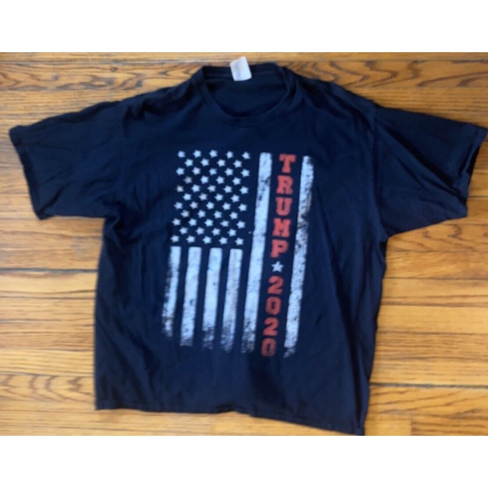 Other Port Company Trump 2020 American Flag Black T Shirt Mens XL Size US XL / EU 56 / 4 - 1 Thumbnail