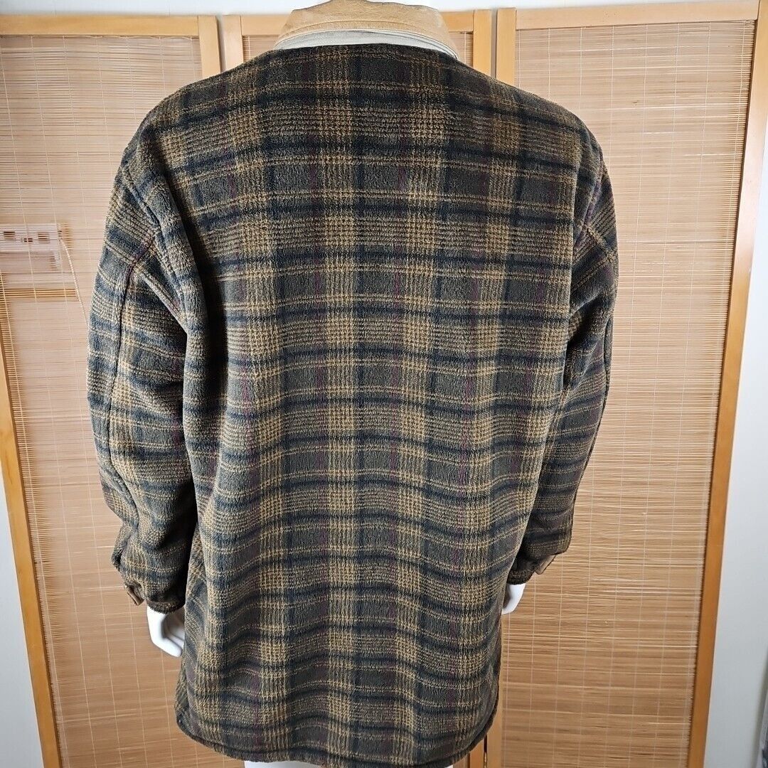 Orvis Vintage Orvis Fleece Teddy Jacket Mens XL Brown Black Plaid Size US XL / EU 56 / 4 - 3 Thumbnail