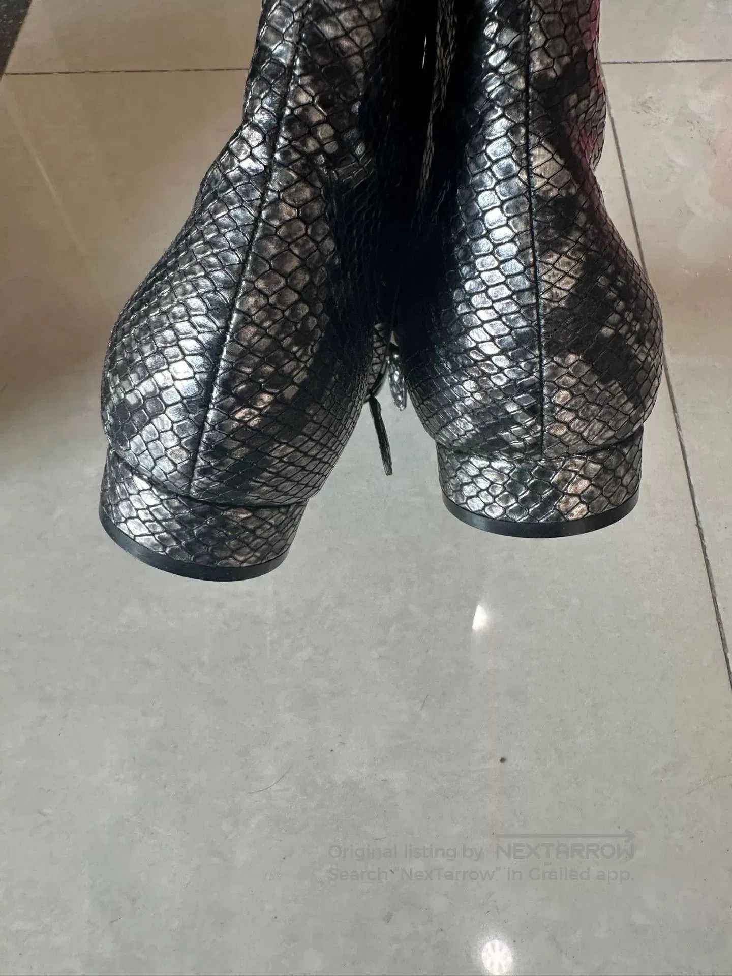 Balenciaga Balenciaga Snake Print Ankle Boots Size 37. Size US 6 / IT 36 - 2 Thumbnail
