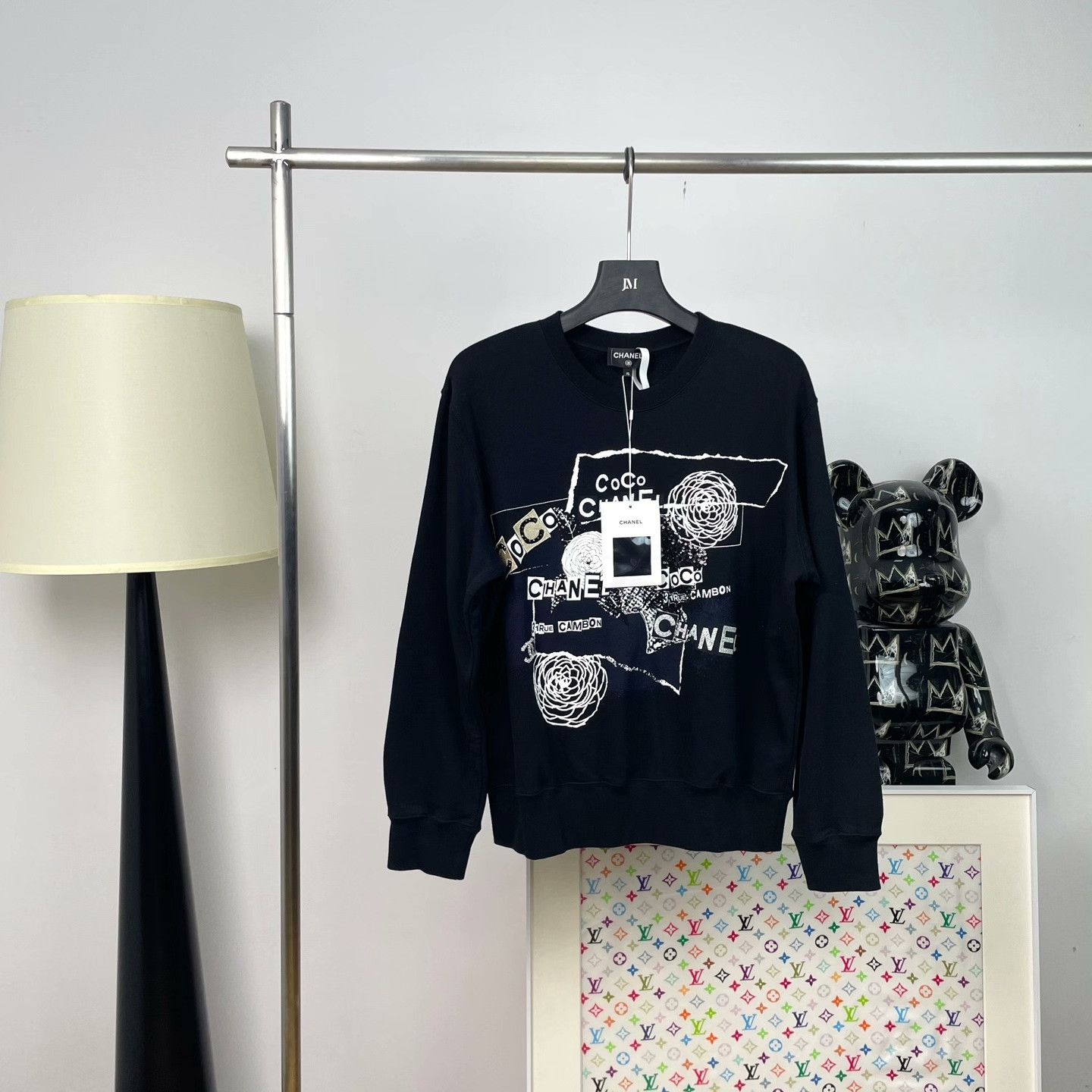 Chanel Chanel Graphic Black Hoodie XL Women Size XL / US 12-14 / IT 48-50 - 1 Thumbnail