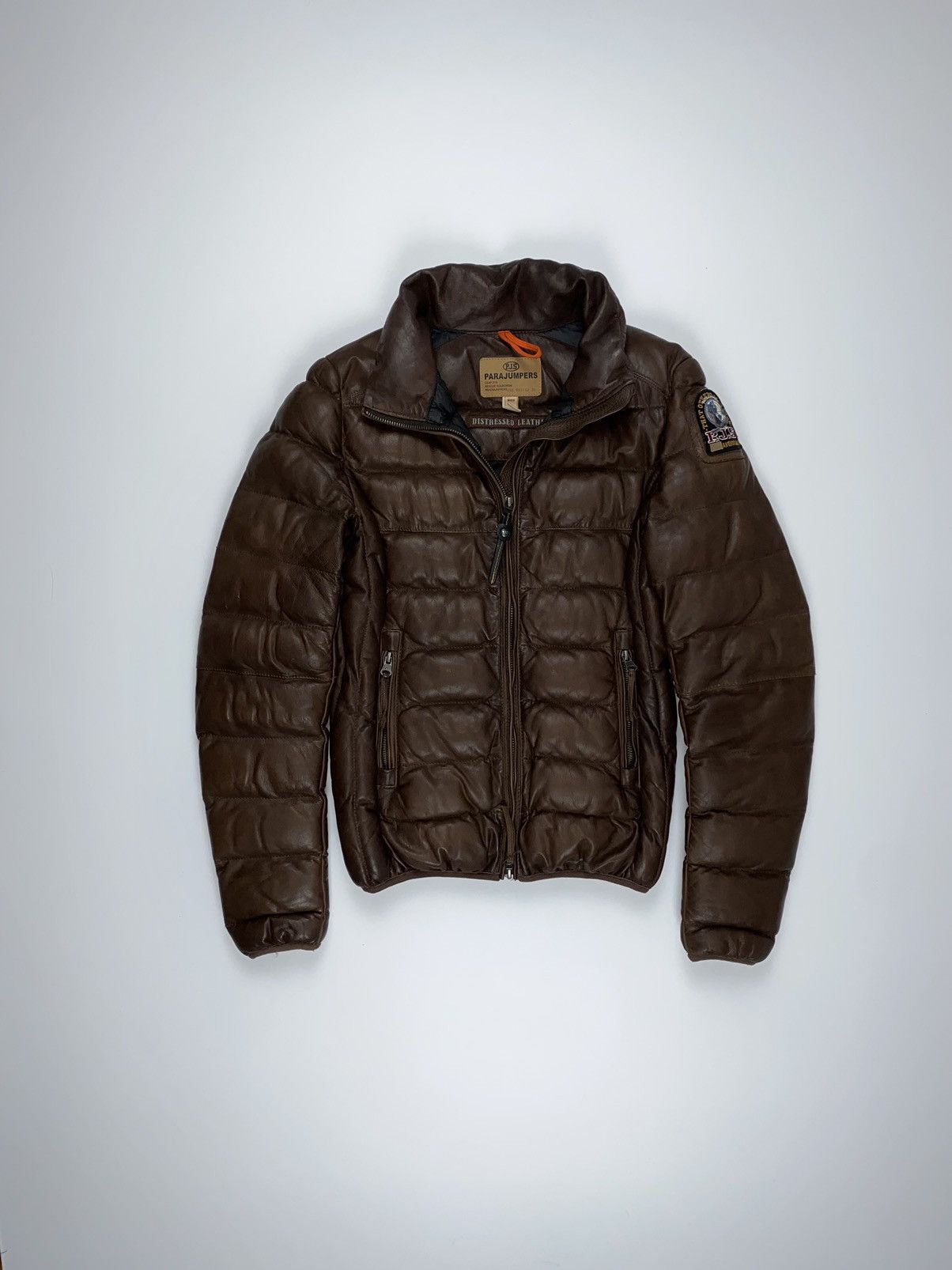 🚨 Parajumpers vintage brown Jodie leather down jacket S