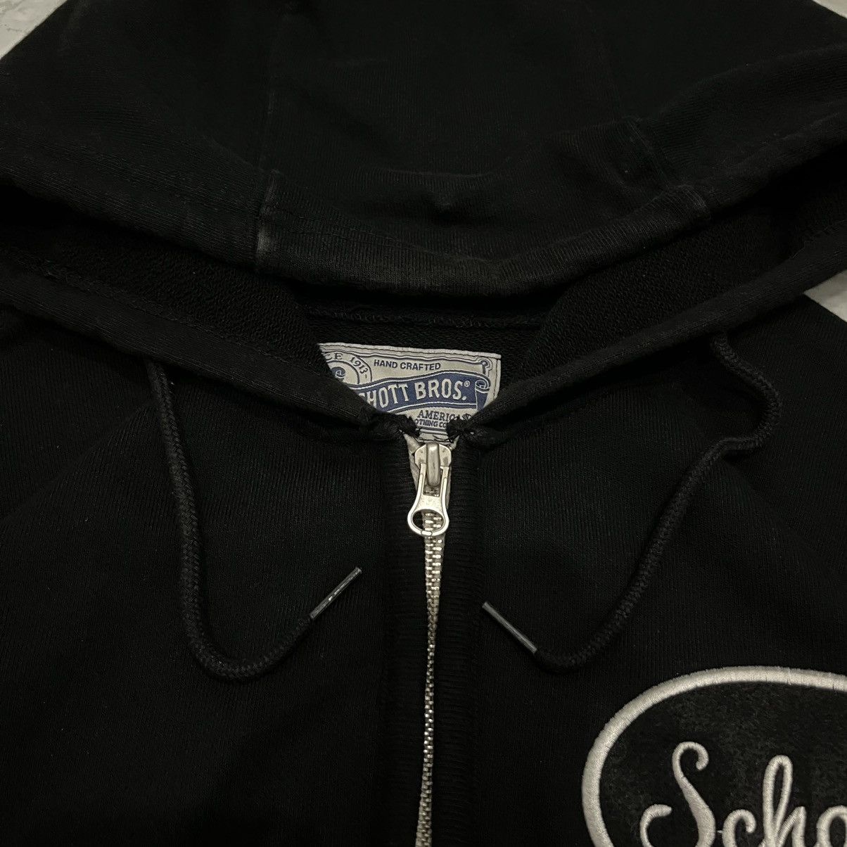 Schott Rare🔥Schott Bros. Half Zip Hoodie – American Classic! Size US L / EU 52-54 / 3 - 5 Thumbnail