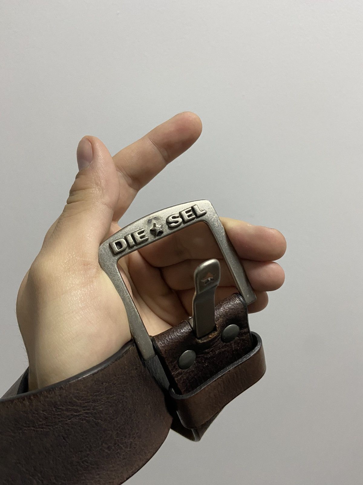 Diesel × Vintage Diesel Belt Vintage leather stars logo Size ONE SIZE - 4 Thumbnail