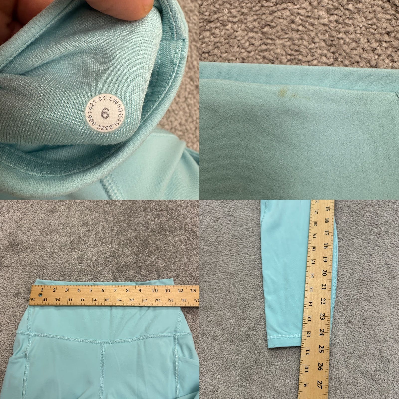 Lululemon Lululemon Leggings Women 6 Blue Invigorate Pockets Yoga Gym Compression Athletic Womens Size 28" / US 6 / IT 42 - 8 Thumbnail