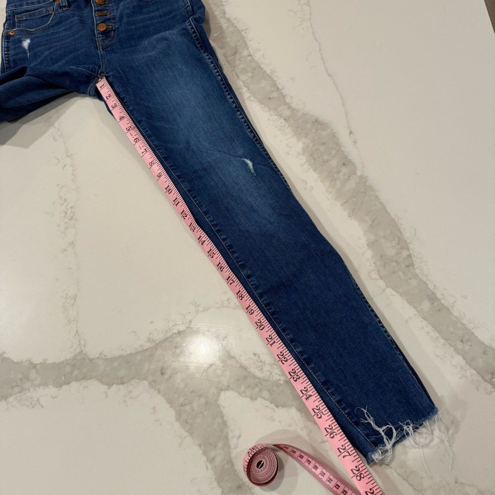 Madewell Madewell 10” HighRise Skinny Denim Jeans ButtonFly Womens 26 Size 26" / US 2 / IT 38 - 15 Thumbnail