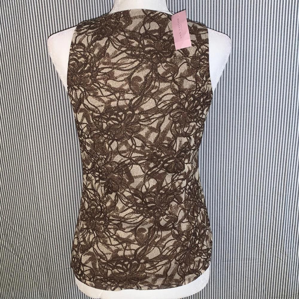 Ann Taylor NWT Ann Taylor Criss-Cross Neck Shimmer Blouse, MP Size M / US 6-8 / IT 42-44 - 7 Thumbnail