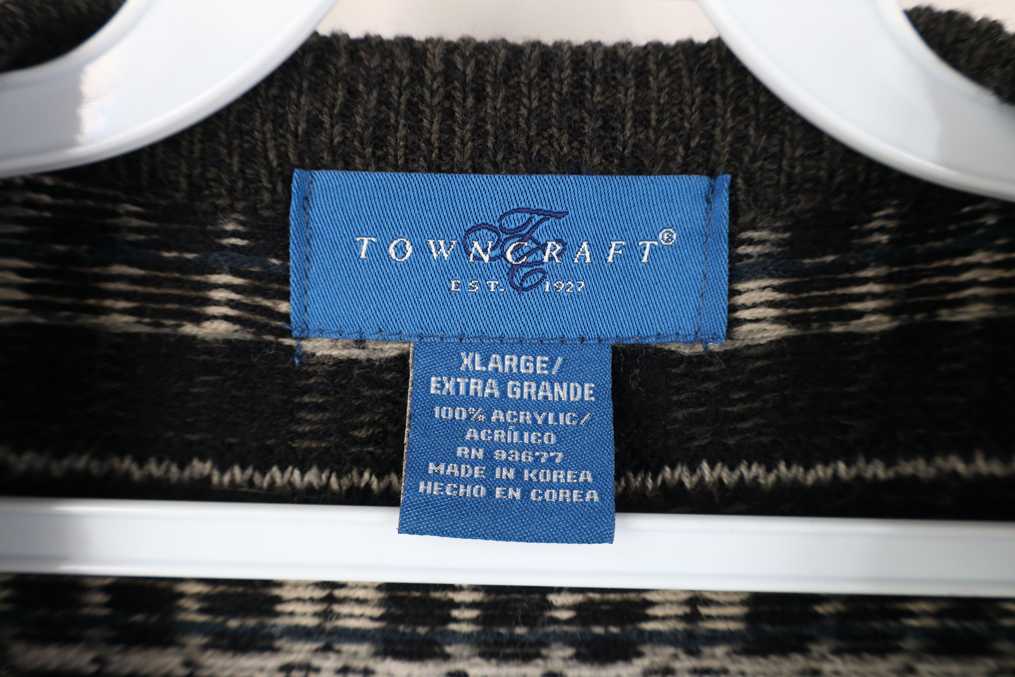 Vintage Vintage 90s Streetwear Knit Crewneck Sweater Earth Tone Size US XL / EU 56 / 4 - 4 Thumbnail