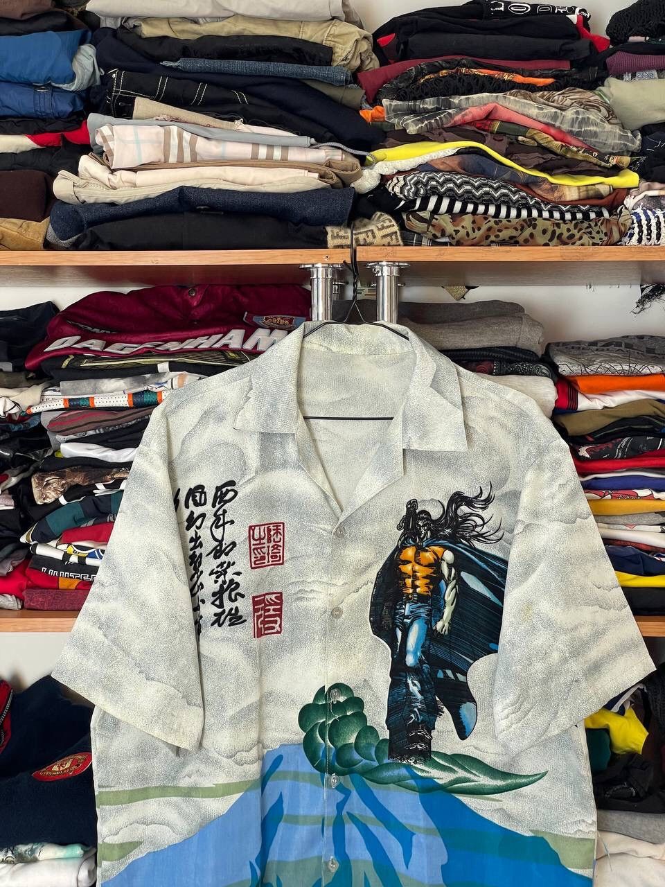 Other Vintage 90s Man’s Crazy Japan Dragon Print Shirt Button Up Size US L / EU 52-54 / 3 - 2 Thumbnail