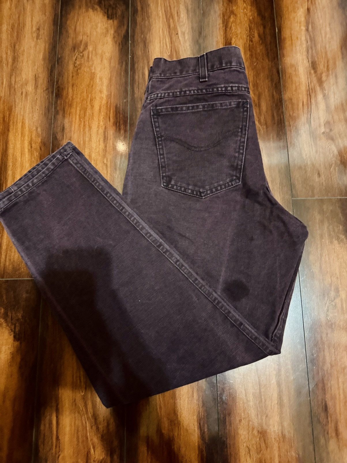 Carhartt × Vintage Vintage & Rare 90s Carhartt Burgundy Pants Size US 32 / EU 48 - 3 Thumbnail