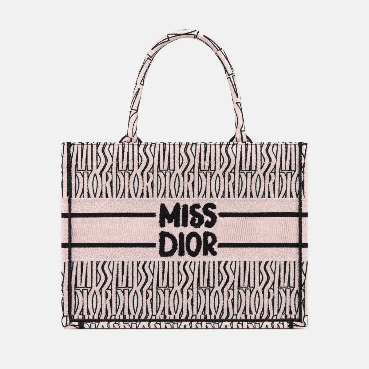 Dior o1bcso1str0226 Size:OS/Medium Book Tote in Pale Pink/White Size ONE SIZE - 4 Thumbnail