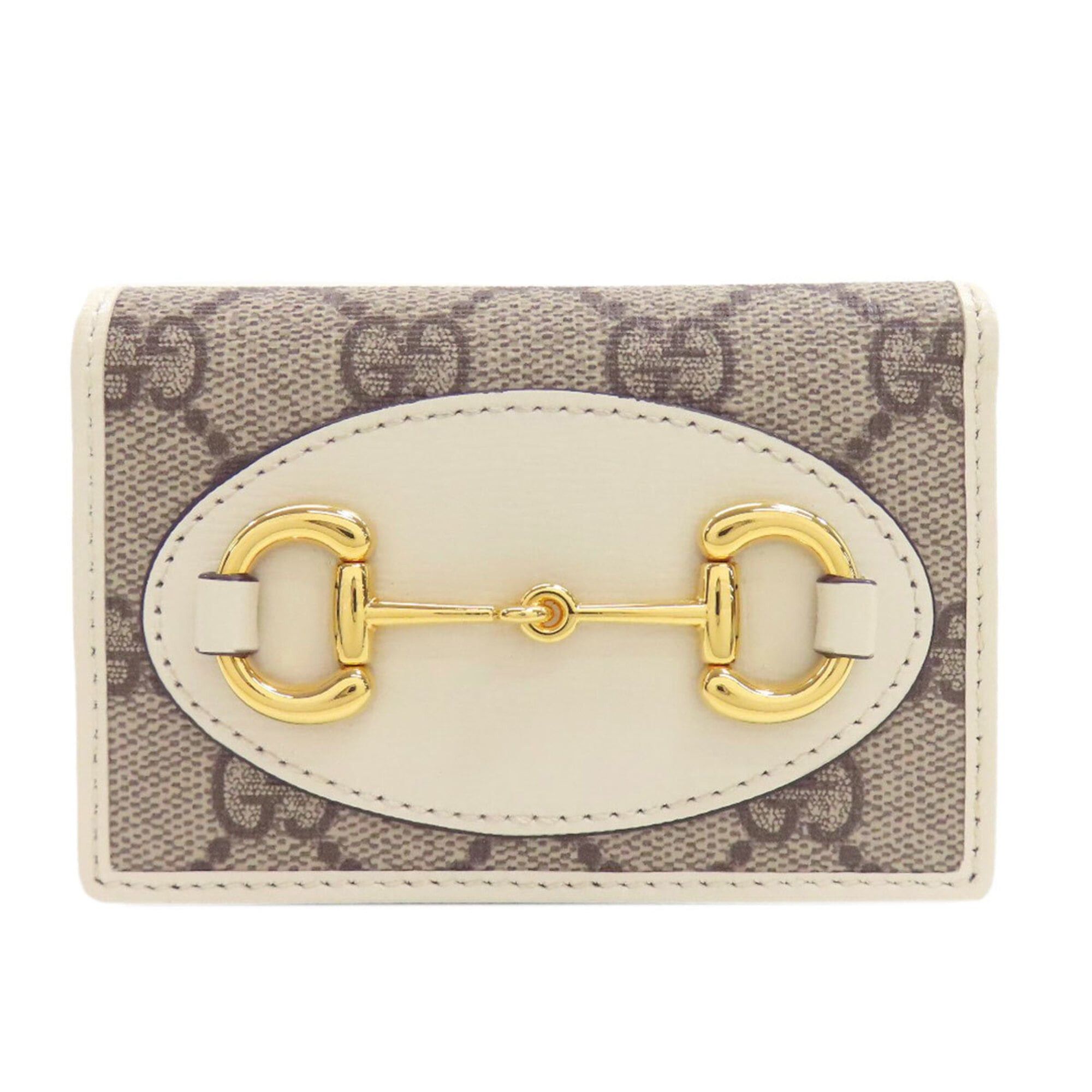 Gucci Gucci 644462 Horsebit GG Bi-fold Wallet PVC/Leather Women's GUCCI Size ONE SIZE - 1 Thumbnail