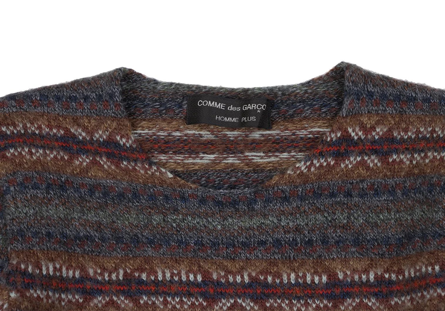 Comme des Garcons Homme Plus Nordic Knit Alpaca Blend Sweater in Multicolor Size US M / EU 48-50 / 2 - 2 Thumbnail