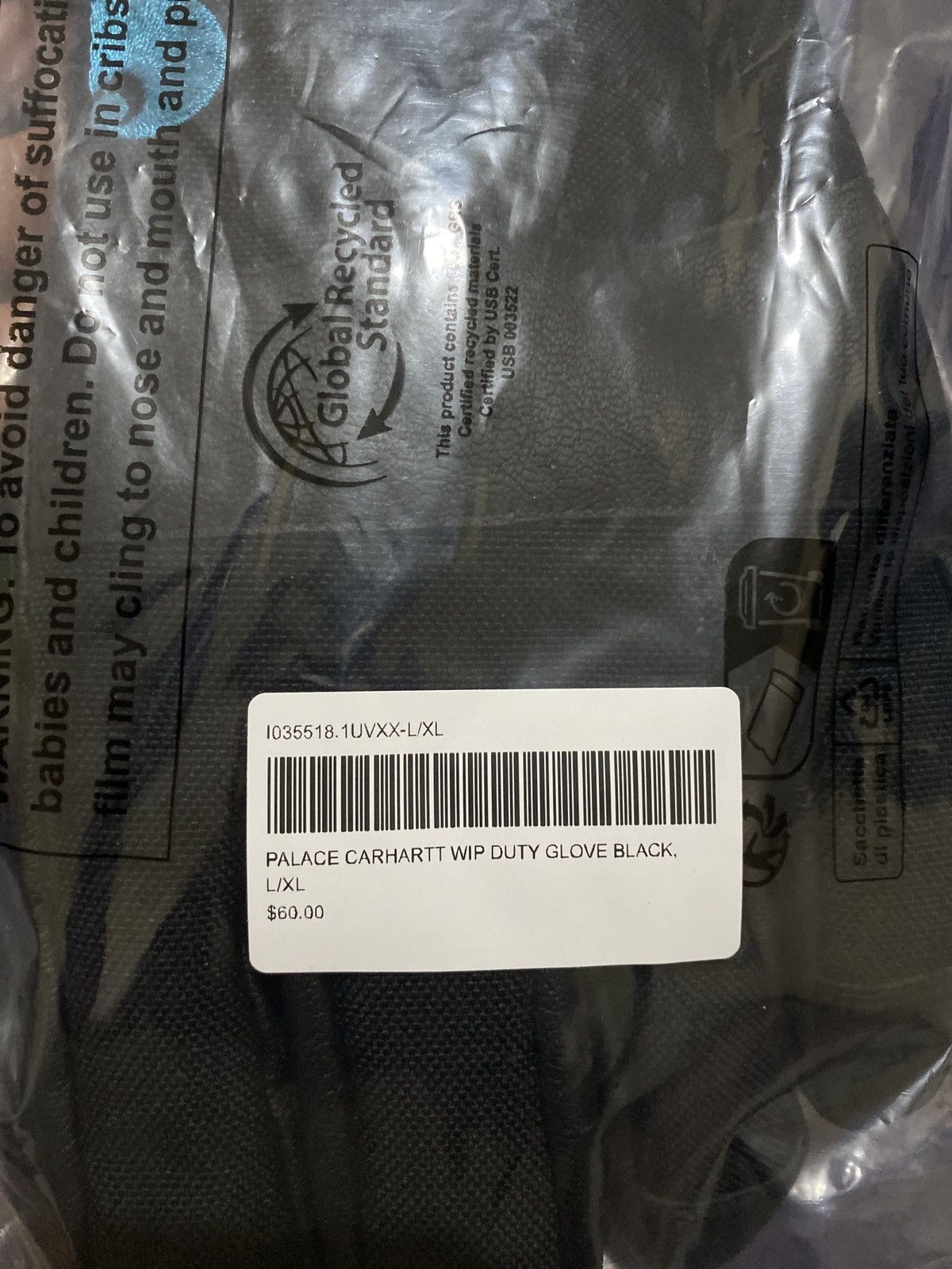 Palace Carhartt WIP Duty Glove Black