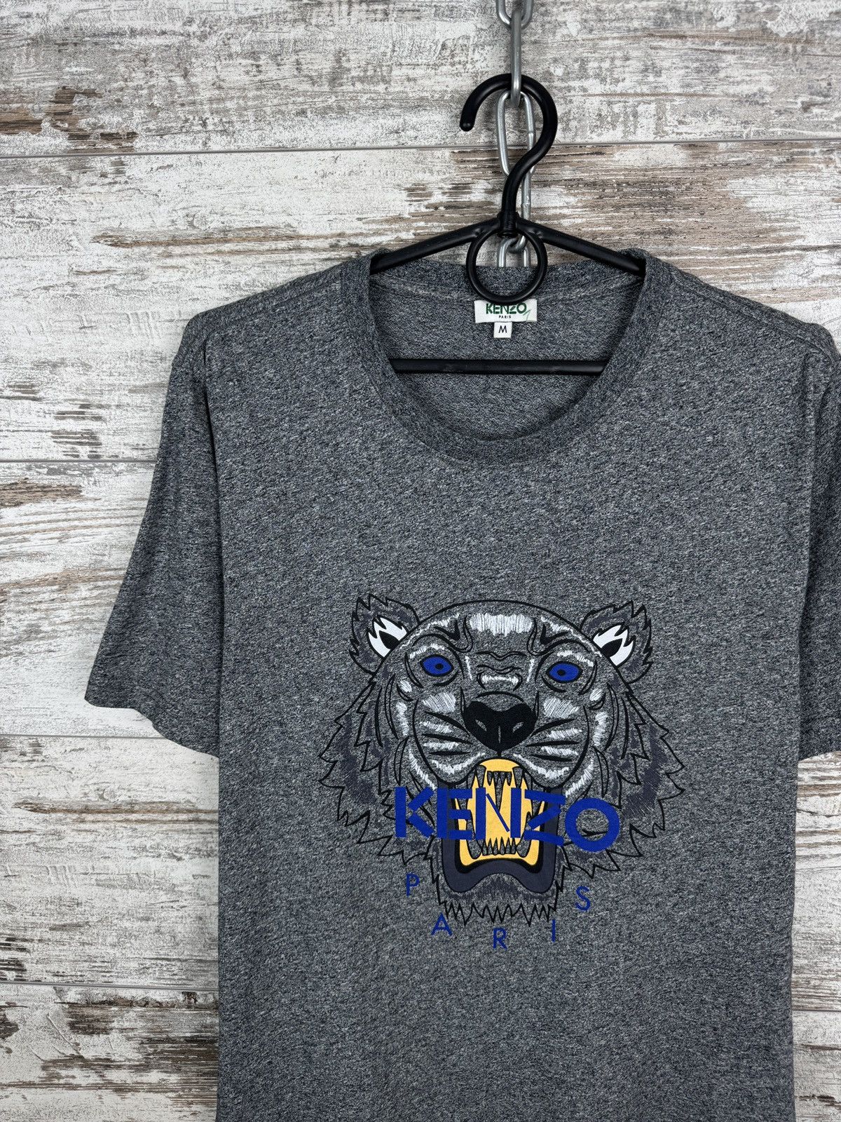 Kenzo Mens Vintage Kenzo tiger T-shirt luxury tee gray big logo Size US M / EU 48-50 / 2 - 3 Thumbnail
