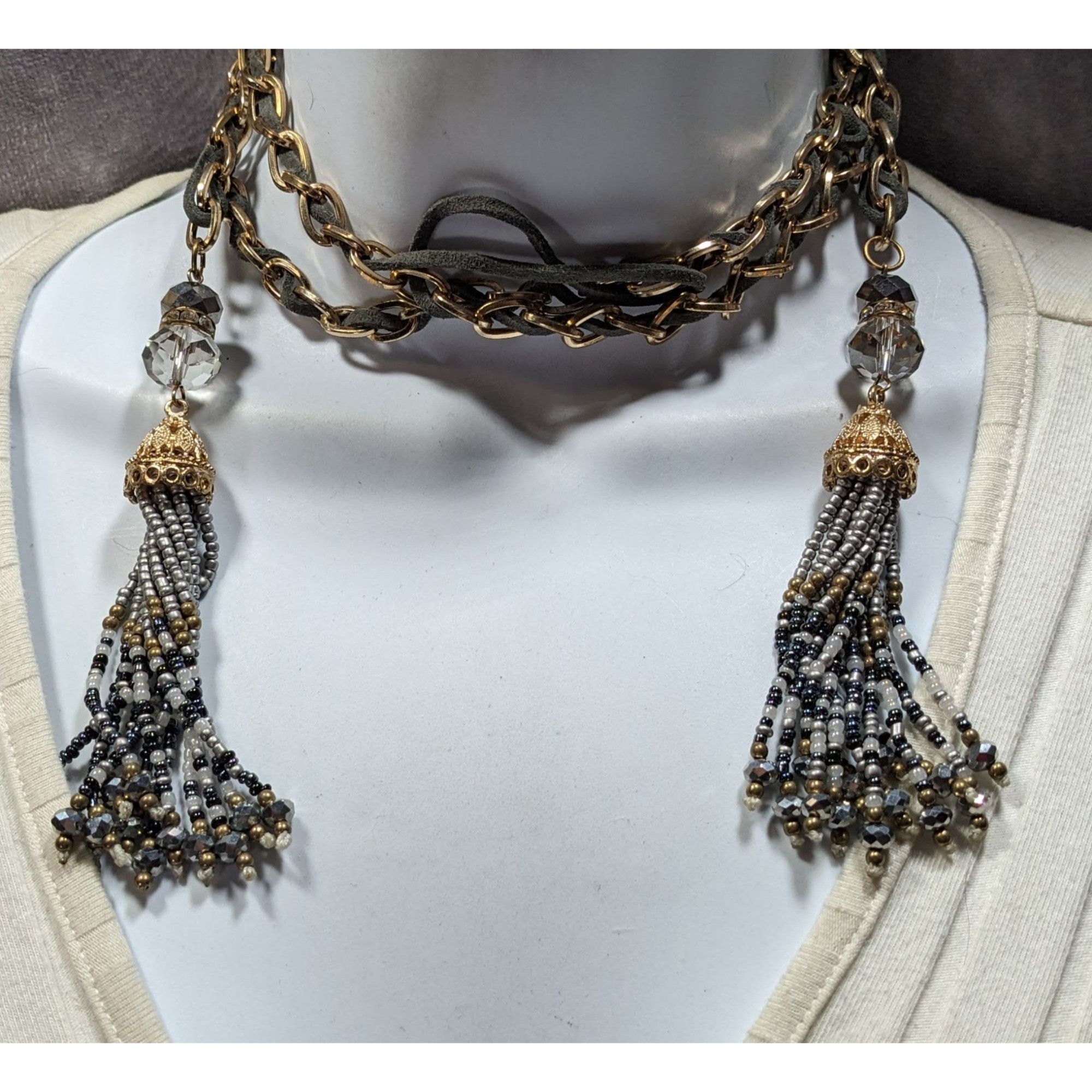 Other Decorative Tassel Pendant Necklace With Gold-Tone Chain & Be Size ONE SIZE - 2 Thumbnail