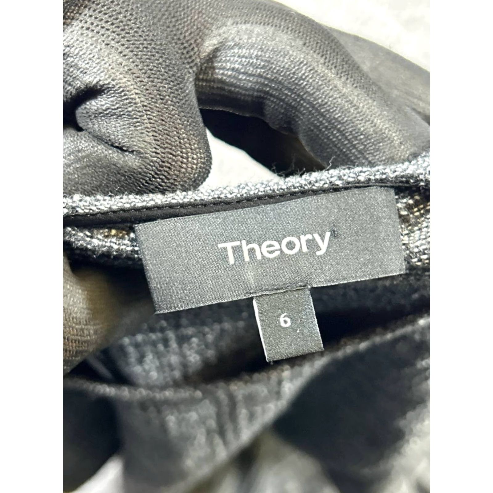 Theory Theory Dress Womens 6 Gray Cotton Bodycon Shirt Adult Regular Sleeveless Round Neck Plaid 90s? Size M / US 6-8 / IT 42-44 - 3 Thumbnail