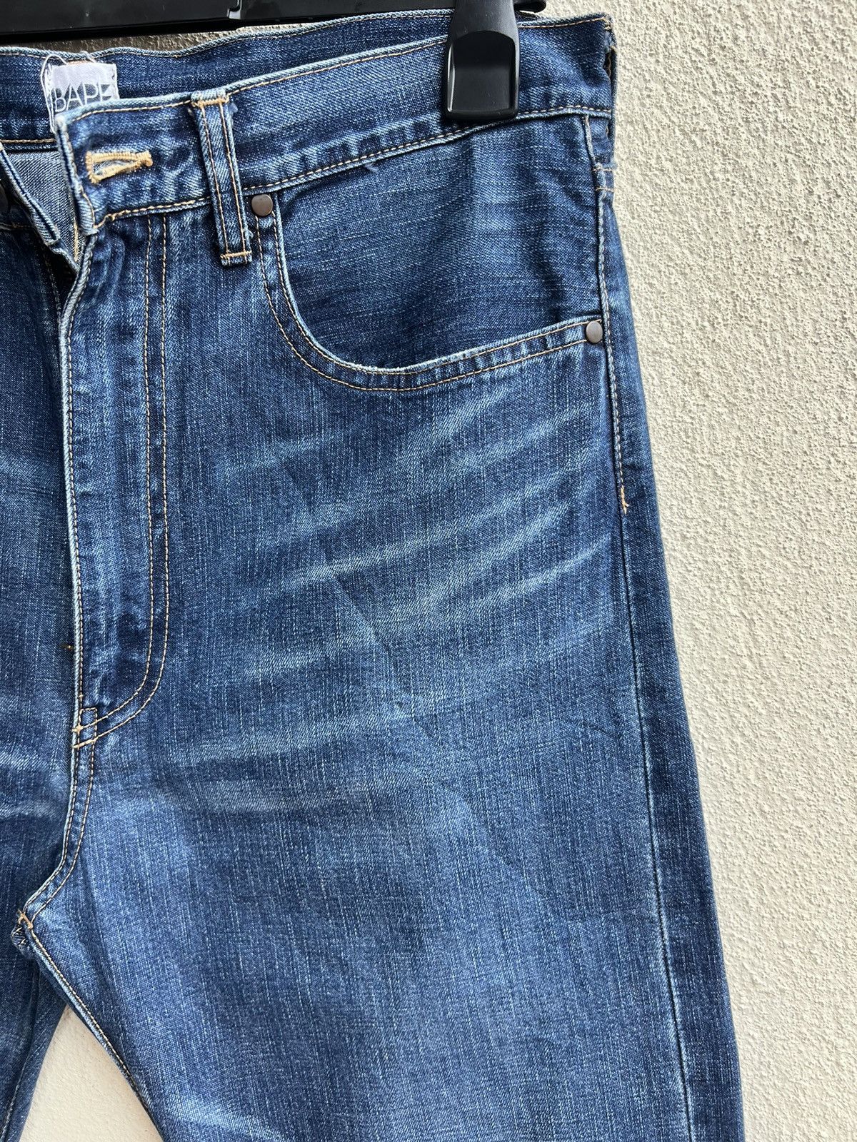 Bape Vintage A Bathing Ape Nigo Era Fade Blue Denim Jeans Size US 32 / EU 48 - 11 Thumbnail