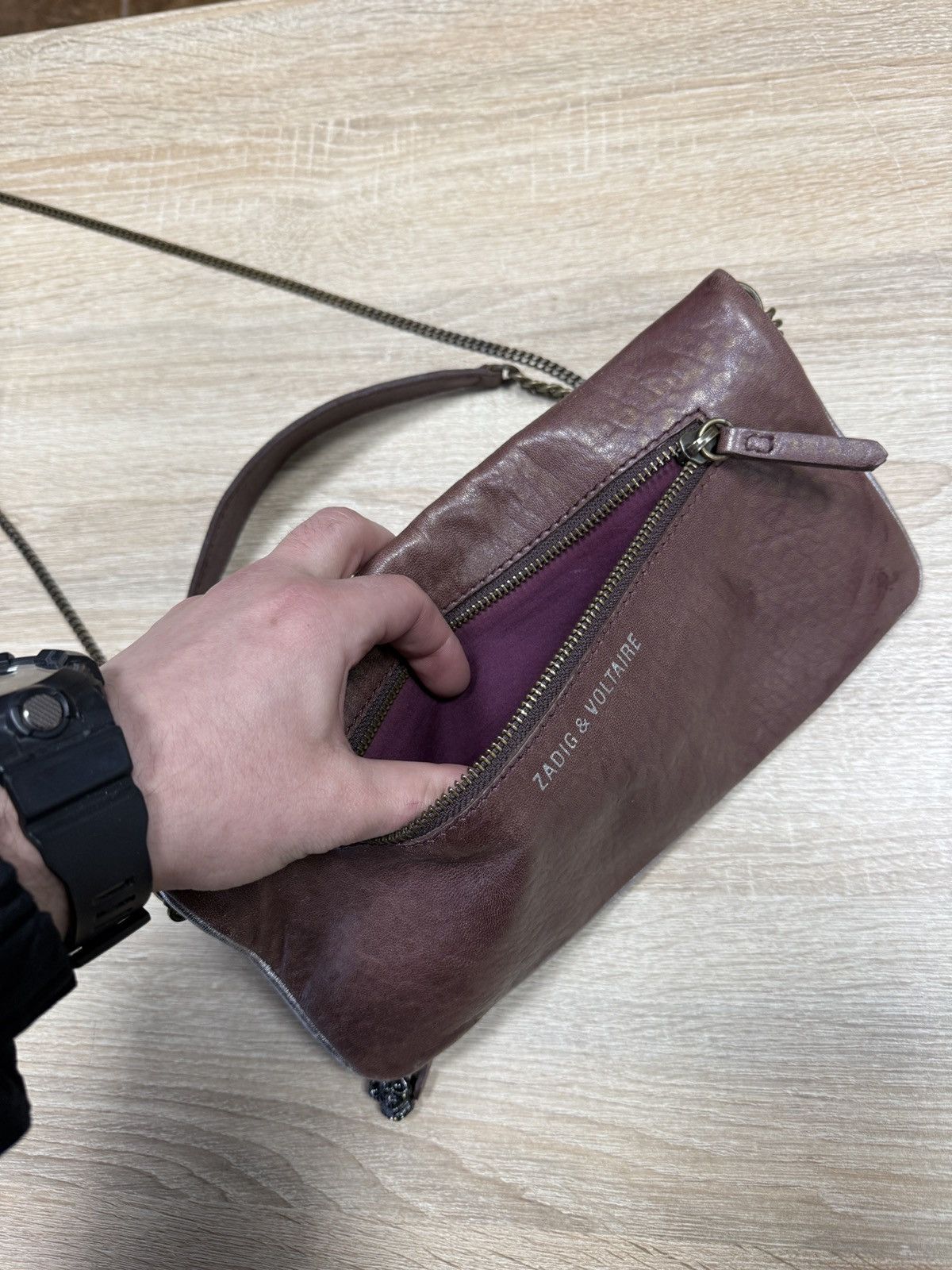 Zadig & Voltaire 🇫🇷💀 Vintage Zadig & Voltaire Rock Skull Leather Crossbody Bag Size ONE SIZE - 6 Thumbnail