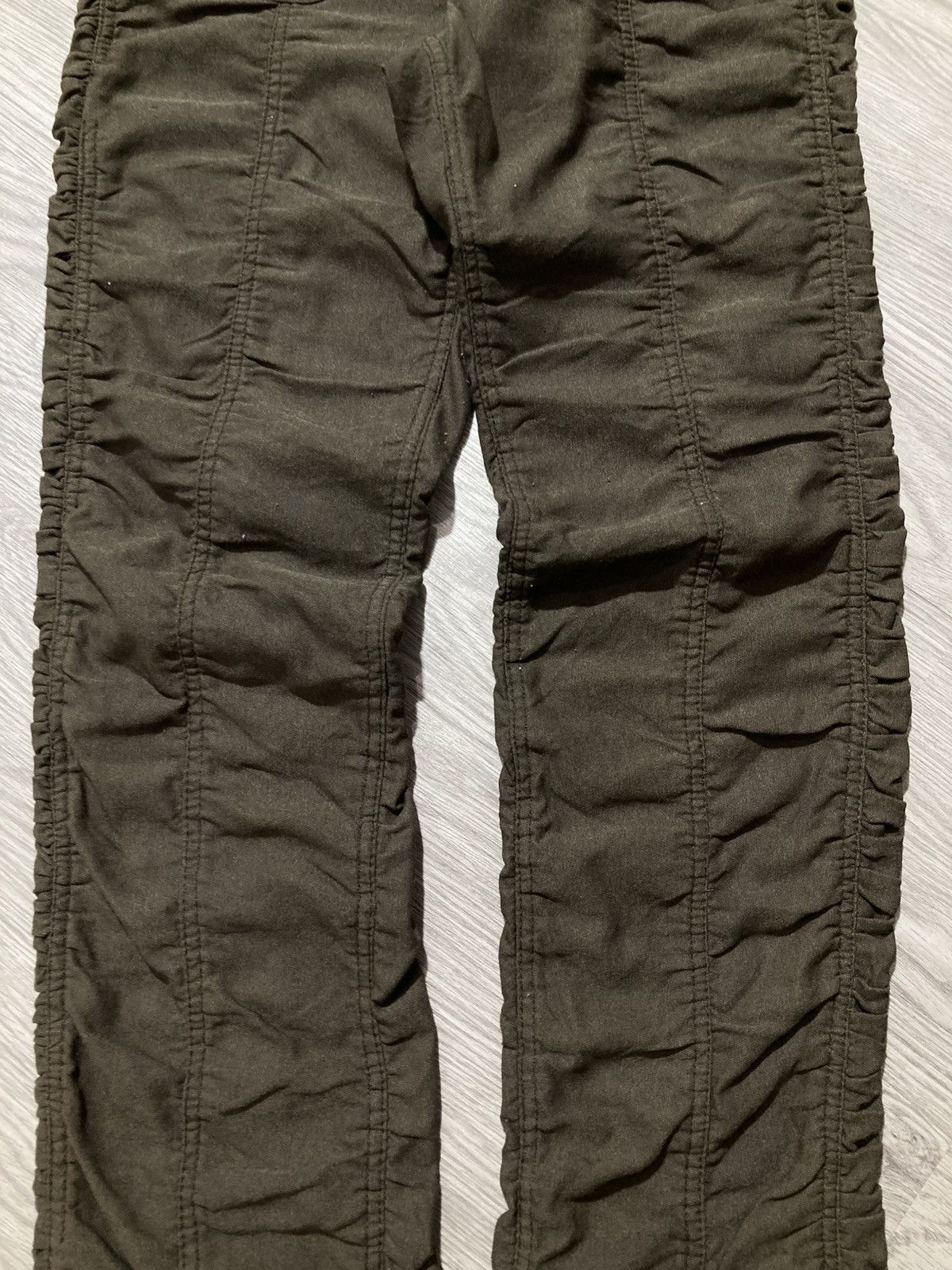 Le Grande Bleu (L.G.B.) 2000s Japanese Brand Ruched Pants Punk Lgb Style Green Army Size US 26 / EU 42 - 5 Thumbnail