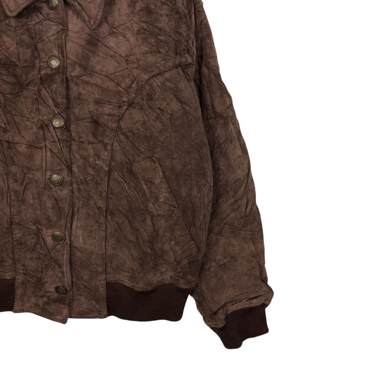 Japanese Brand 📌Vtg Bomber Leather Jacket Blanket Atelier Sab Issey Miyake Size US M / EU 48-50 / 2 - 6 Thumbnail