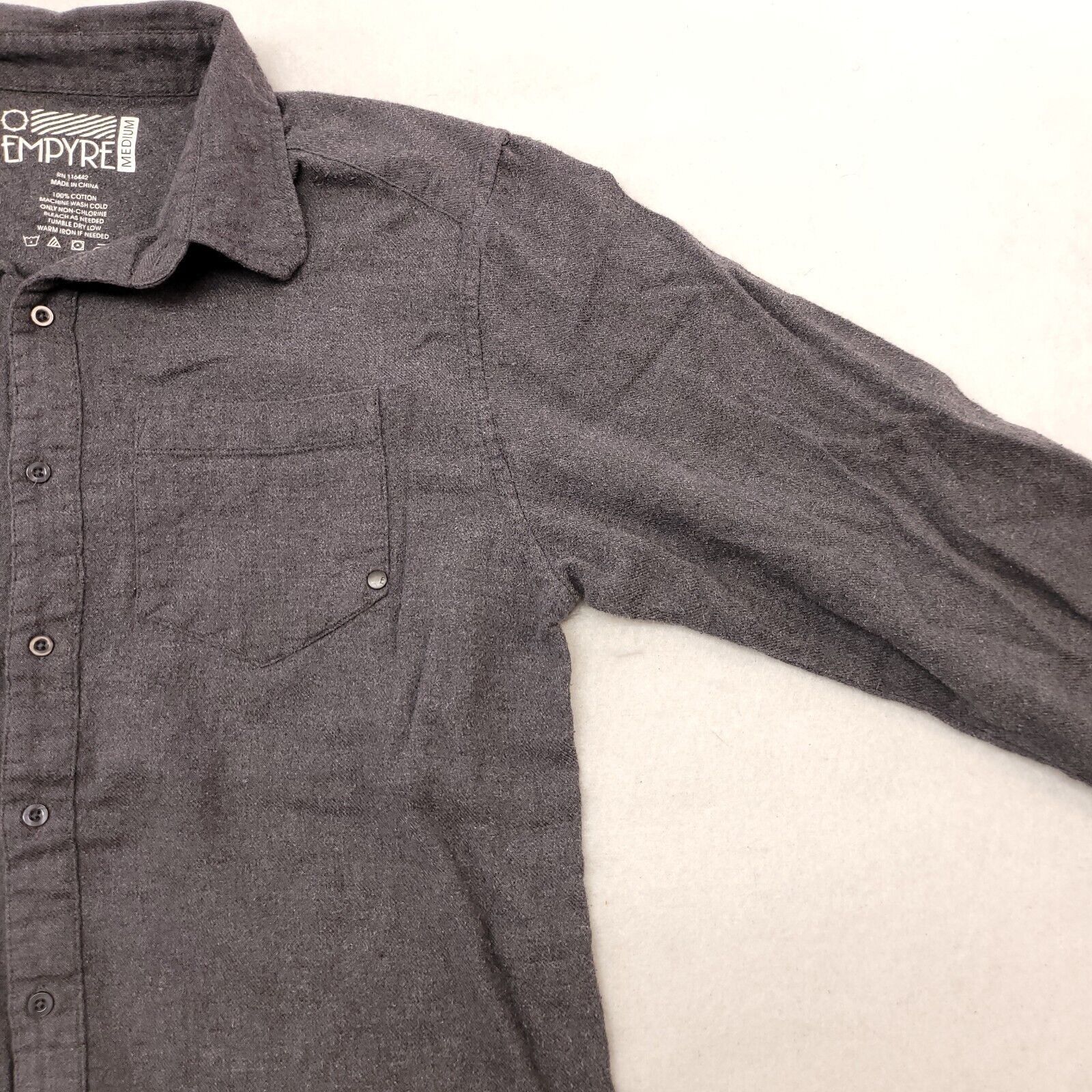 Empyre Empyre Casual Button Up Shirt Adult Mens Size Medium M Gray Size US M / EU 48-50 / 2 - 5 Thumbnail