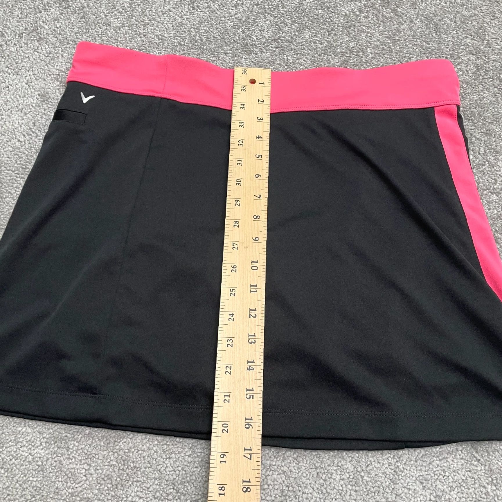 Callaway VINTAGE Callaway Skort Skirt Womens XL Black Pink Tennis Golf Stretch Pocket Size 40" / US 18 - 7 Thumbnail
