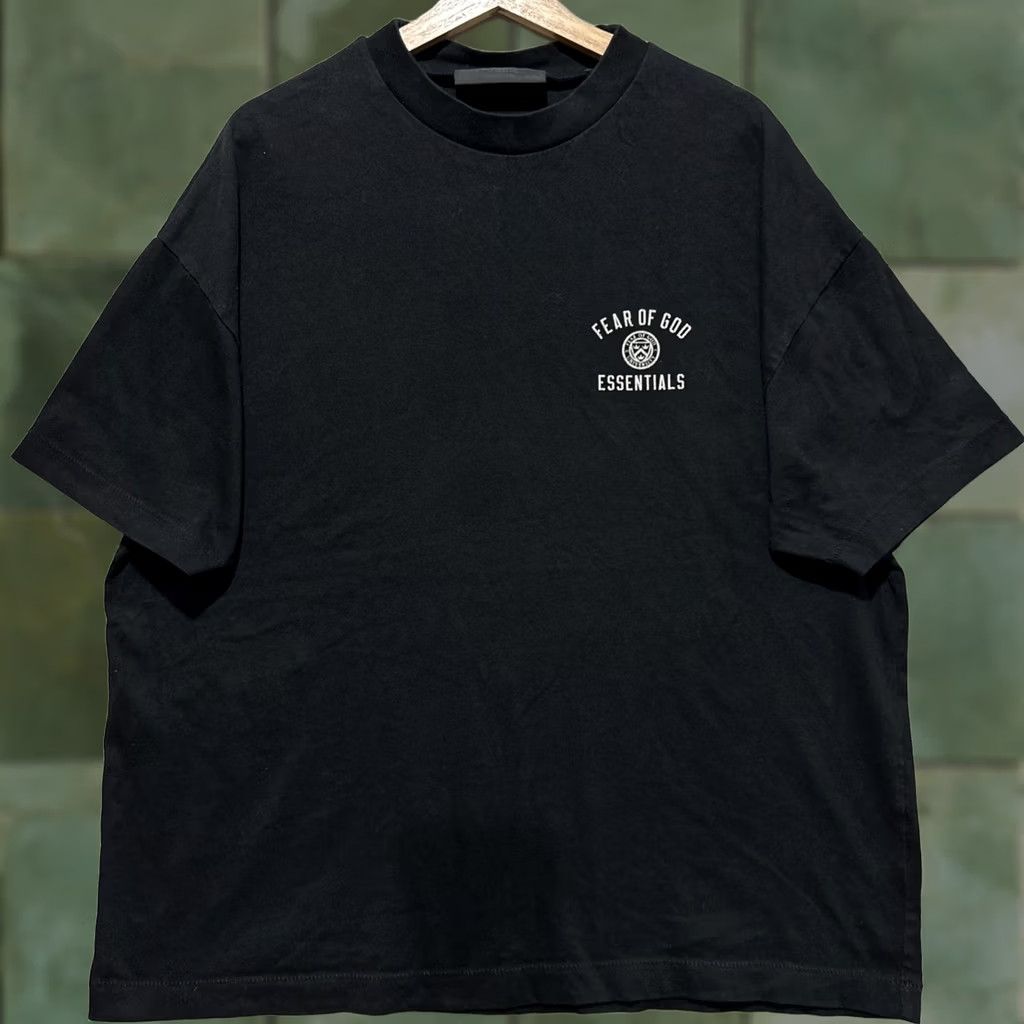 Fear of God Fear of God Essentials Men's Black Oversized Crewneck Short Sleeve Tee XS Size US 27 - 1 Thumbnail