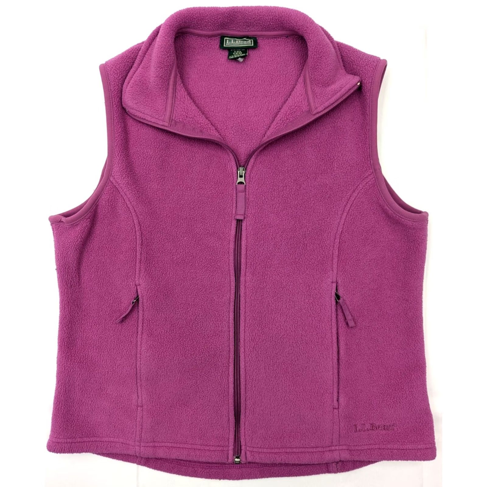 Vintage Columbia Vest Women S-Reg Polartec Fleece Zip Mock Neck Recycled Polyester Berry Purple Outdoor All Seasons Full Zip Pockets Size S / US 4 / IT 40 - 3 Thumbnail