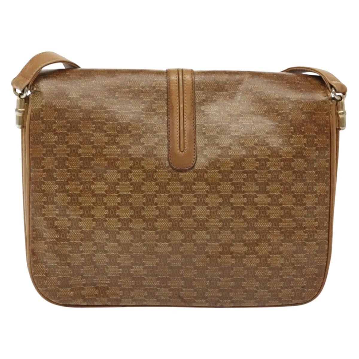 Celine CELINE Macadam Canvas Shoulder Bag Pvc Beige Gold Size ONE SIZE - 3 Thumbnail