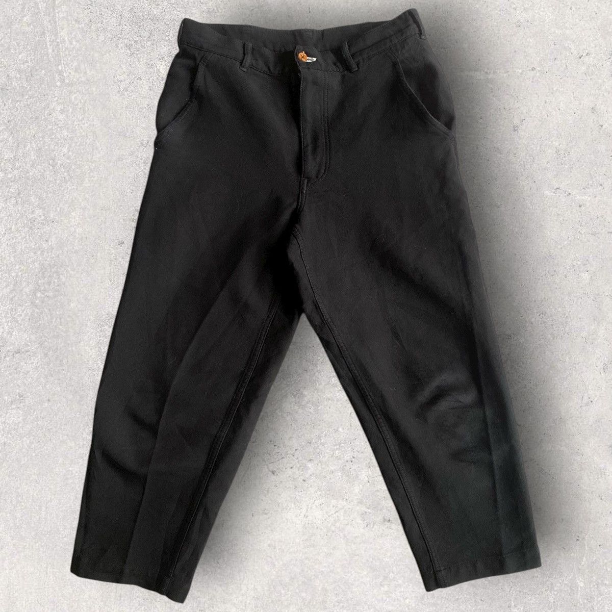 Comme des Garcons Homme Plus Fall12 Blk Poly Cropped Pants Size US 30 / EU 46 - 2 Thumbnail