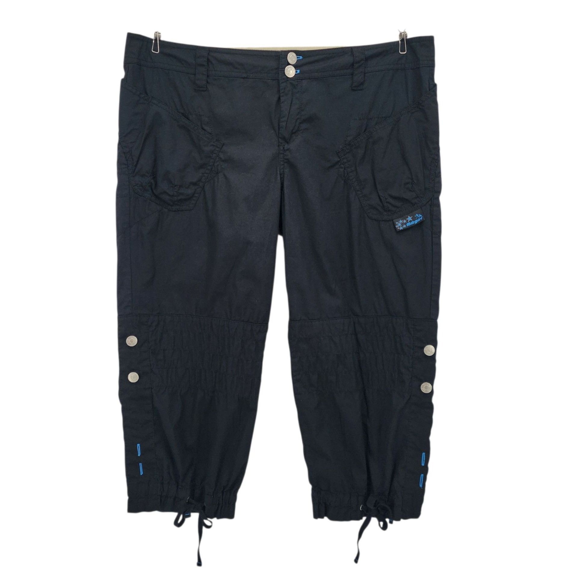 Other Vintage Kikgirl Juniors 15 Pants Parachute Capri Black Rave Size 36" / US 14 / IT 50 - 9 Thumbnail