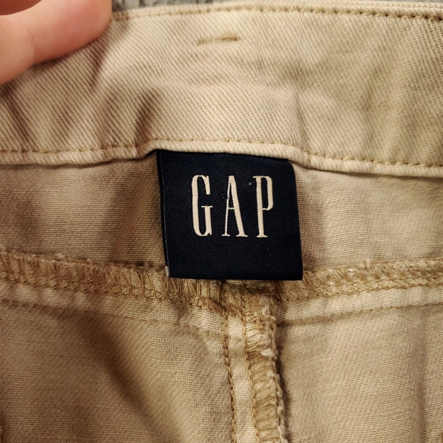 Gap VINTAGE Gap Jeans Wide-Leg Beige 14 26in Inseam 100% Cotton Relaxed Women's Hip Hop 90s Grunge Baggy NWT Size 36" / US 14 / IT 50 - 7 Thumbnail