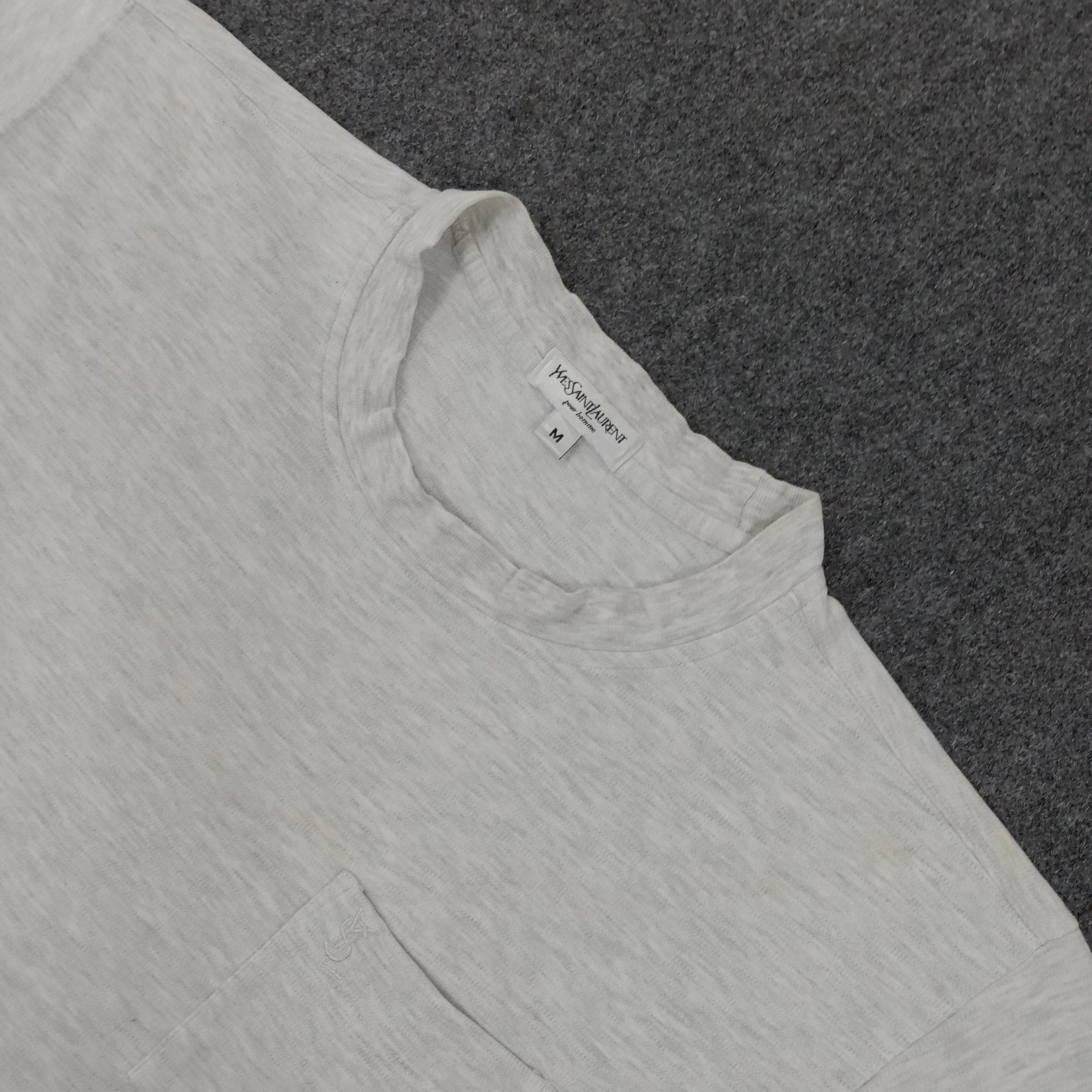 Designer × Vintage × Yves Saint Laurent Yves Saint Laurent YSL Italian Brand Pocket Tshirt Size US L / EU 52-54 / 3 - 3 Thumbnail