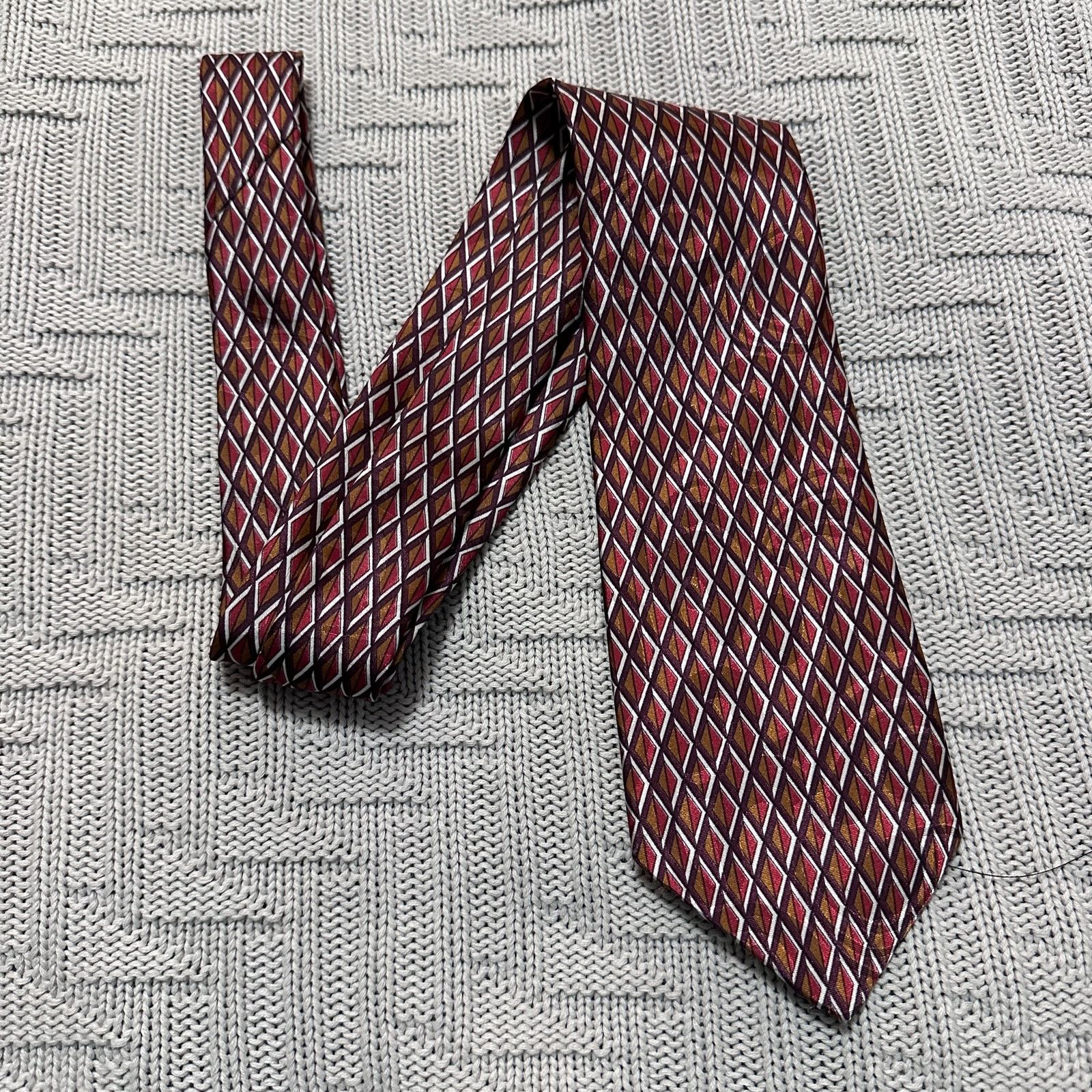 Stanley Blacker Vintage Stanley Blacker brown metallic plaid tie Size ONE SIZE - 1 Thumbnail