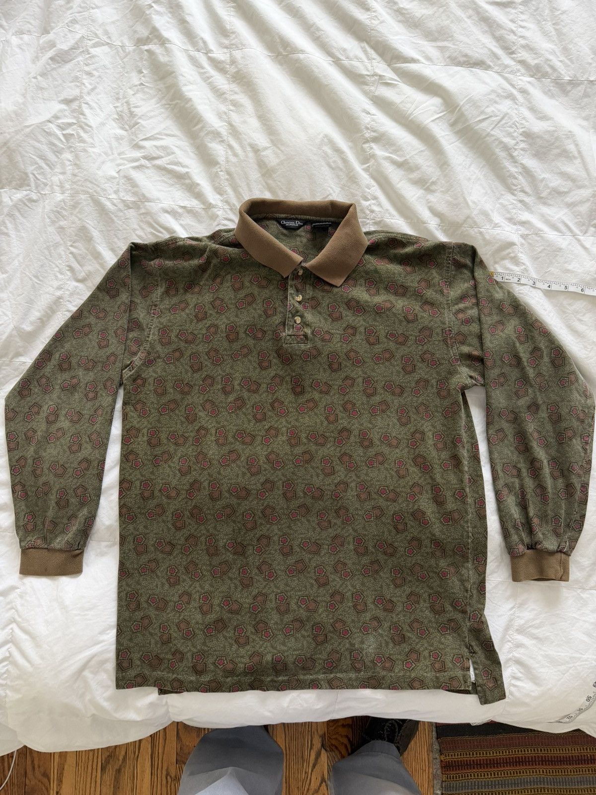 Christian Dior Monsieur Christian Dior LS Paisley Polo Size US L / EU 52-54 / 3 - 1 Thumbnail