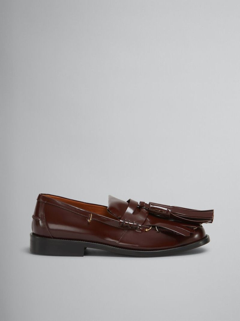 Marni o1w1db11225 Tassel-Detail Leather Loafers in Brown Size US 6 / IT 36 - 1 Thumbnail