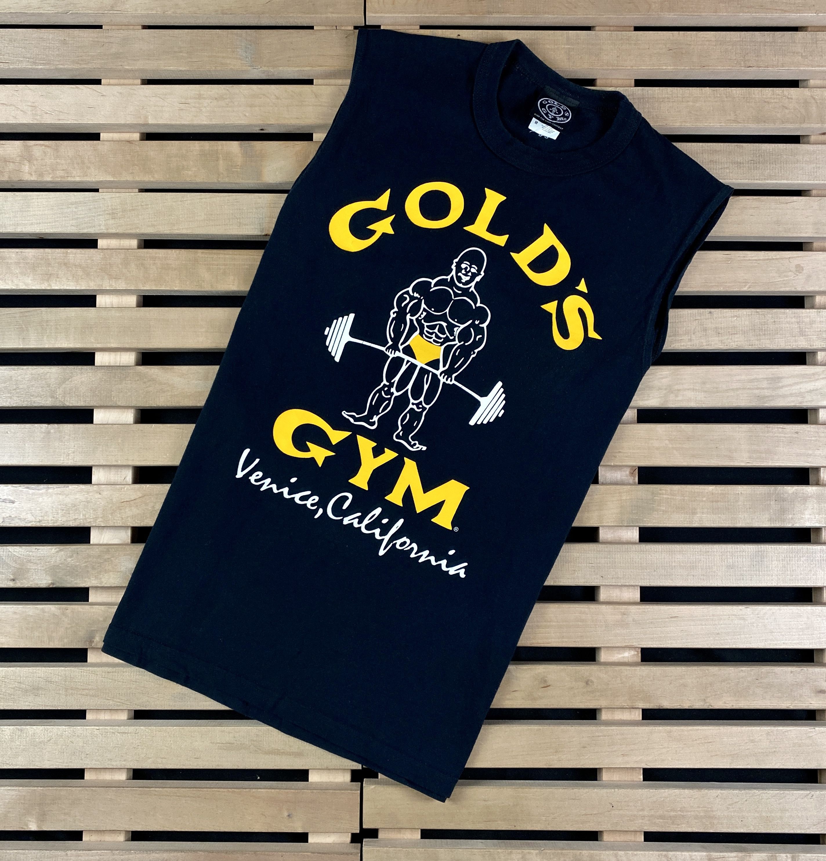 Vintage Mens Vintage Sleeveless Tank Gold's Gym Big Logo Size M Size US M / EU 48-50 / 2 - 1 Thumbnail