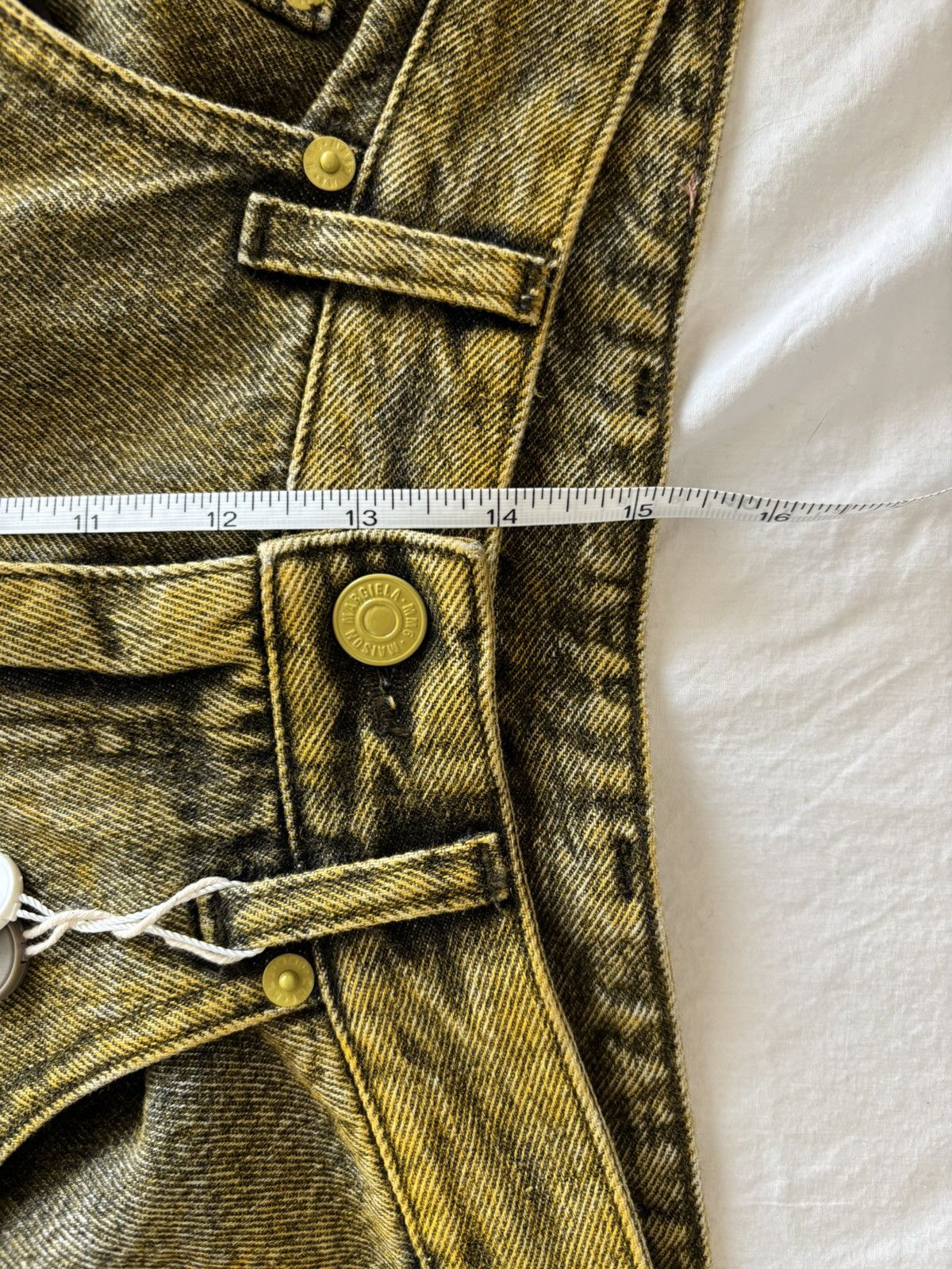Maison Margiela MM6 Mustard Wide Leg Jeans NWT Size US 32 / EU 48 - 9 Thumbnail
